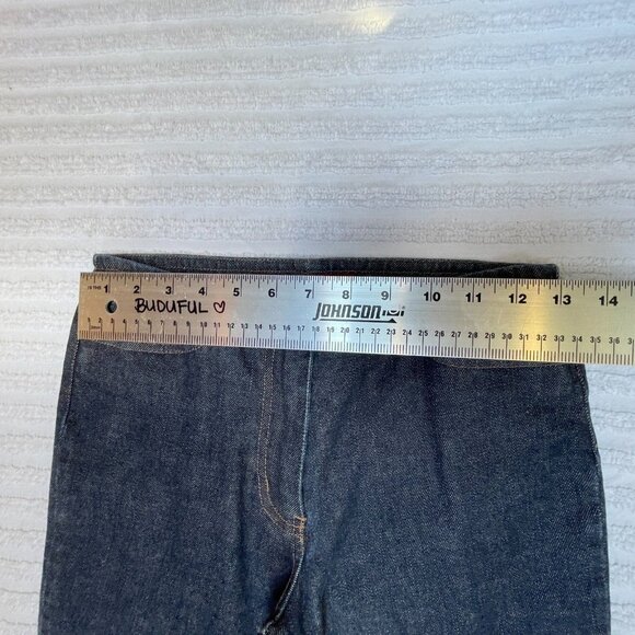 Fcuk Jeans Women's Distressed Denim Bootcut Jeans Low-Rise Size 2 Blue Stretch - Picture 4 of 8